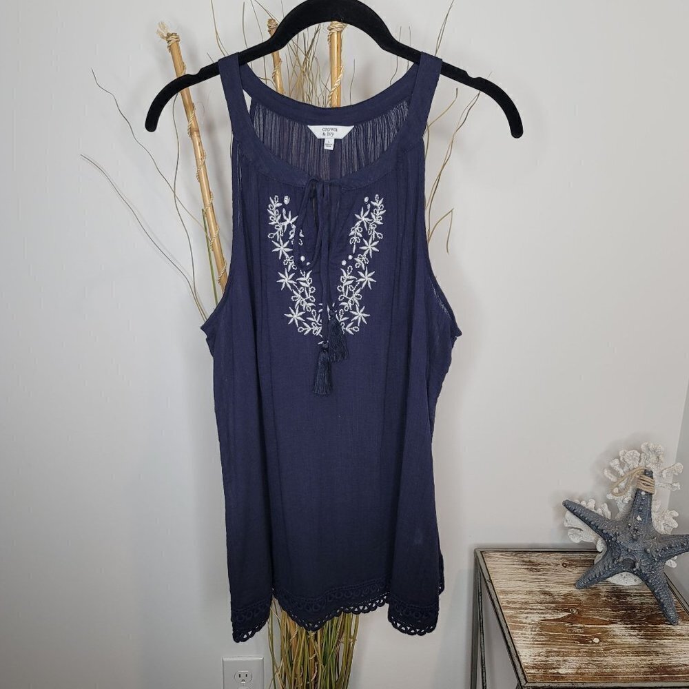 Crown & Ivy Blouse Womens Large